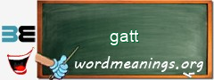 WordMeaning blackboard for gatt